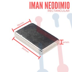Imán Neodimio Rectangular 24x15x4mm