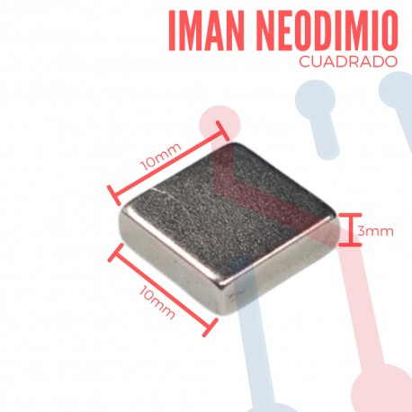 Imán Neodimio Rectangular 10x10x3mm