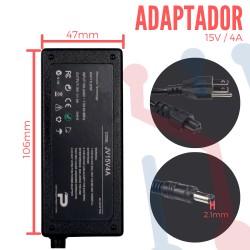 Adaptador de Voltaje 15V 4A