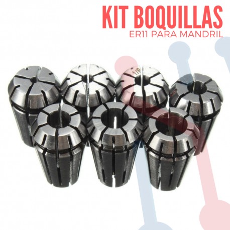 Kit de Boquillas para Mandril ER11 7Pcs 1 A 7mm