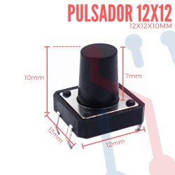 Pulsador 12x12x10mm