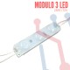 Modulo 3 Led 2835 blanco con Lupa 12V