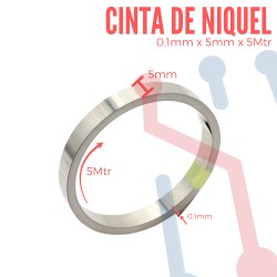 Cinta de Níquel 0.1mm 5Mtr