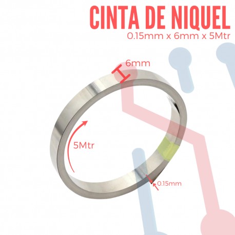 Cinta de Níquel 0.15mm 5Mtr