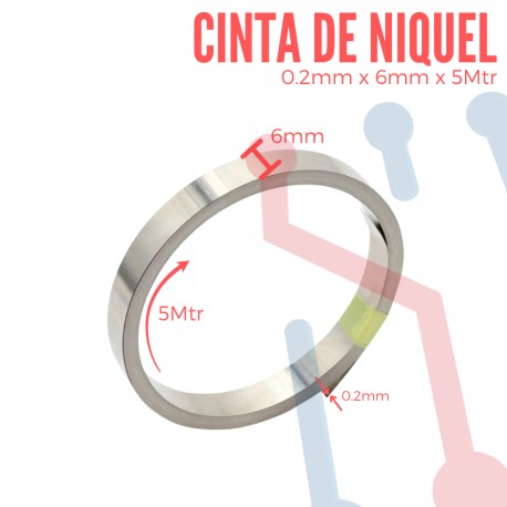 Cinta de Níquel 0.2mm 5Mtr