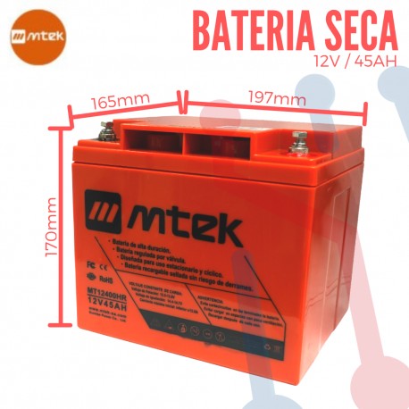 Batería Recargable Sellada 12V 45Ah