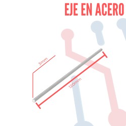 Eje Acero 2 x120 mm
