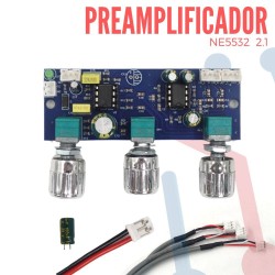 Preamplificador Estéreo NE5532 2.1 Canales