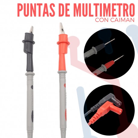 Puntas Multimetro con Caiman