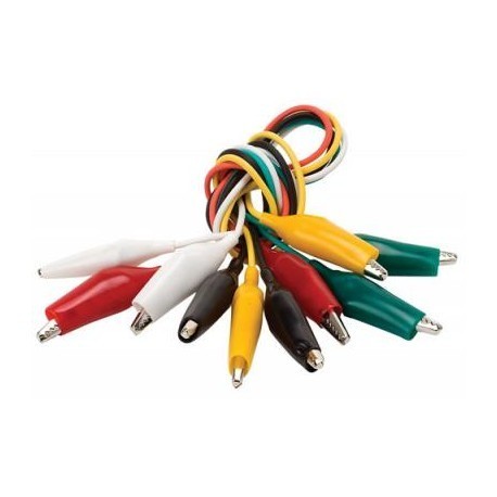 Cables con caimanes x 5pcs