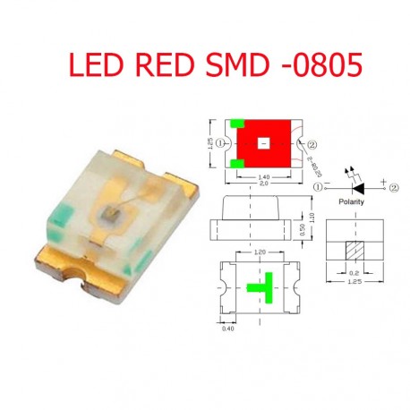 Led Rojo SMD 0805