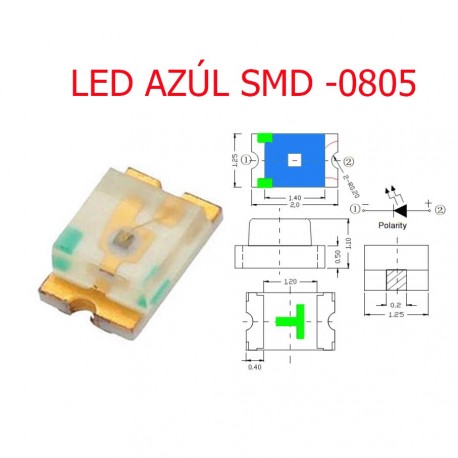 Led Azúl SMD 0805