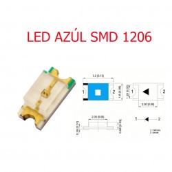 Led Azúl SMD 1206