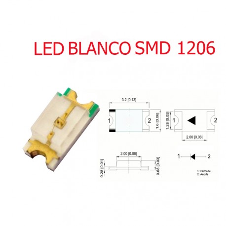 Led Blanco SMD 1206