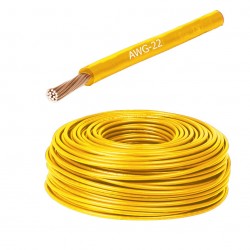 Cable Vehicular AWG 22 Amarillo X Metro