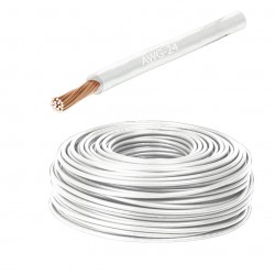Cable Vehicular AWG 24 Blanco X Metro