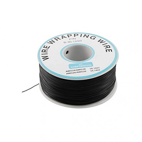 Cable Cobre Estañado Negro 30 AWG x Metro