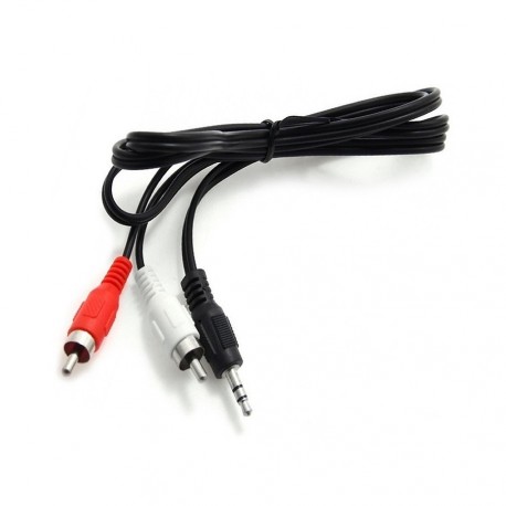 Cable Audio Stereo 2 RCA Macho x 1 Plug 3.5mm