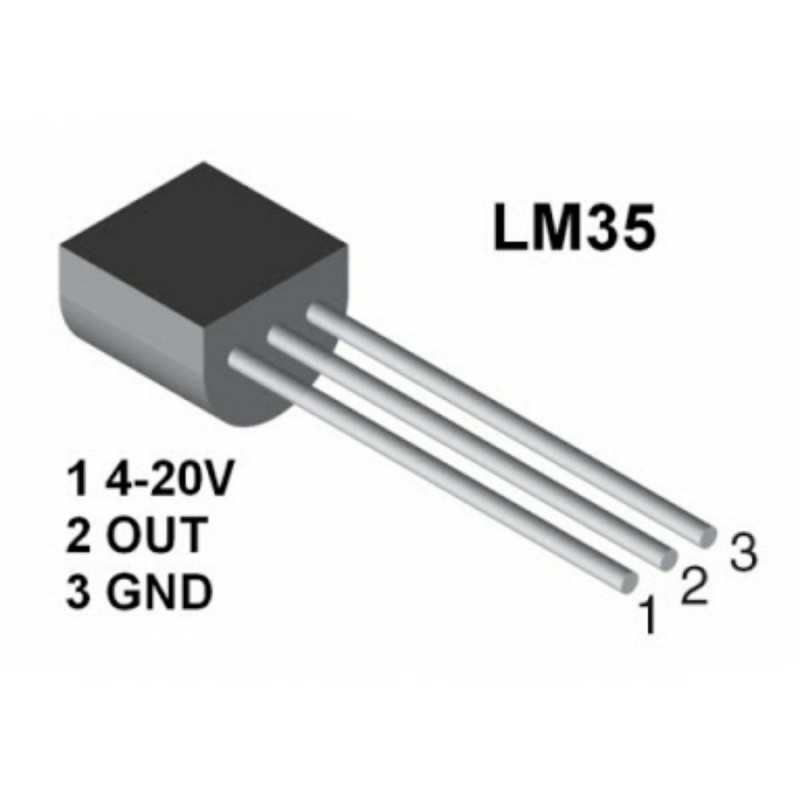 caloría Malawi Listo Sensor de Temperatura Análogo LM35