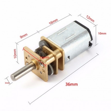 Micro Motorreductor 6V 300rpm 1.8Kg/cm