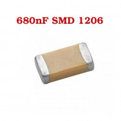 Capacitor Cerámico 680nF SMD 1206 a 50V