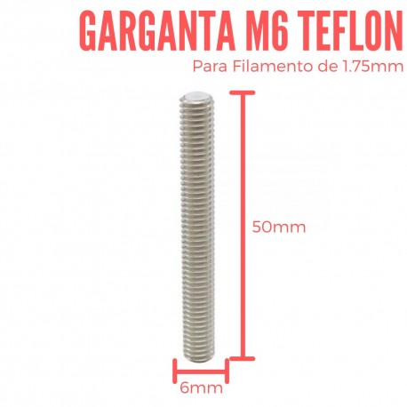 Esparrago Garganta MKS M6 x 50mm