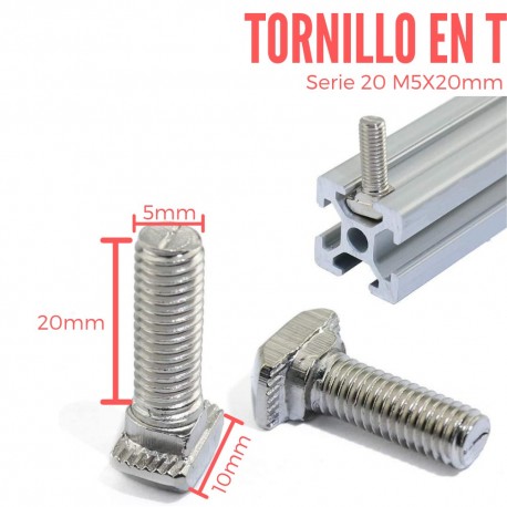 Tornillo en T M5X20MM (2020/2040)