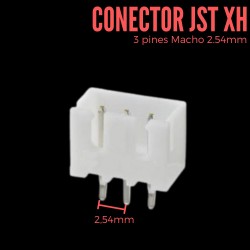 Conector JST XH 3 Pin Macho de 2.54mm