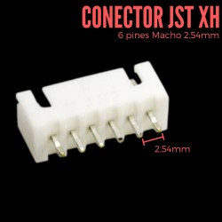 Conector JST XH 6 Pin Macho de 2.54mm