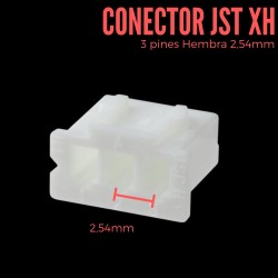 Conector JST XH 3 Pin hembra de 2.54mm