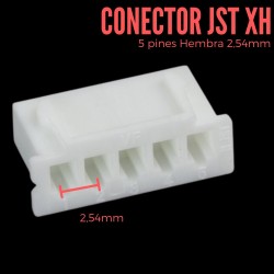 Conector JST XH 5 Pin hembra de 2.54mm