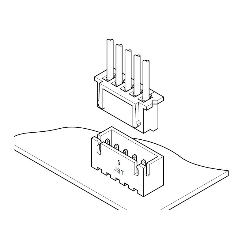 Conector JST XH 2 Pin Hembra de 2.54mm con Cable - BIGTRONICA