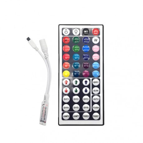 Control Plano para Cinta RGB 44 Teclas con Driver 12VDC