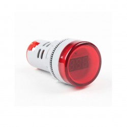 Voltímetro Digital Circular Rojo 60-250Vac
