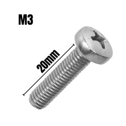 Tornillo M3 20mm (6 Unidades)