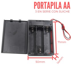 Porta pilas AA de 3 pilas – MarBol System