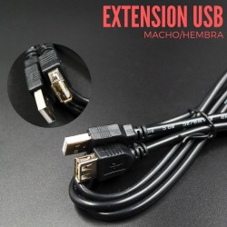 Extension USB Macho y Hembra