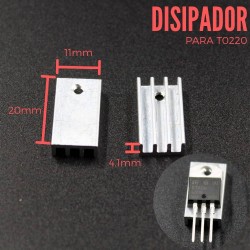 Disipador de Calor en Aluminio para Transistor