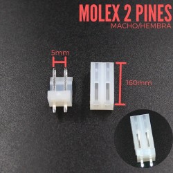 Conector MOLEX 2 Pines (Pareja)