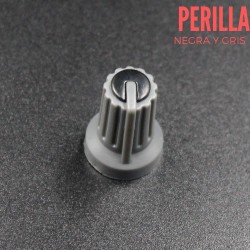 Perilla Negra Estriada para Potenciómetro 16mm