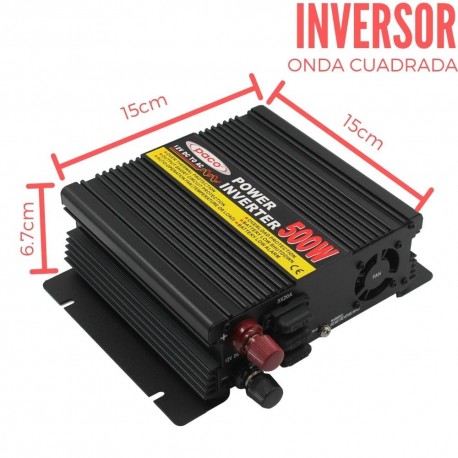 Inversor (Onda modificada) DC/AC 12V 500W-Paco