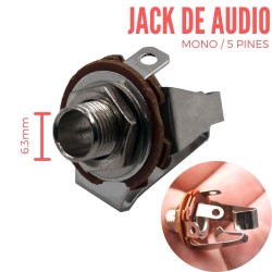 Jack de Audio Mono 6.3mm