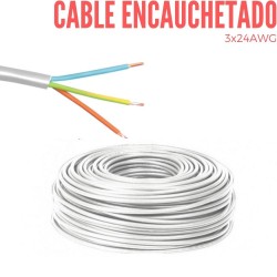 Cable Encauchetado Blindado 3X24 AWG Blanco X Metro