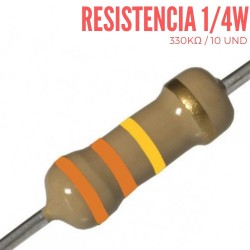 Resistencia 330K Ohm 1/4 W (10 Pcs)