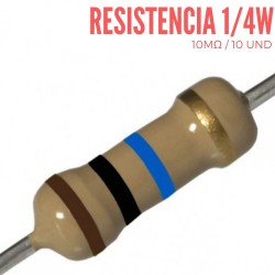 Resistencia 10M Ohm 1/4 W (10 Pcs)