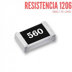 Resistencia 56Ohm SMD 1206 1/4 W