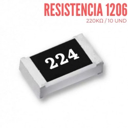 Resistencia 220KΩ SMD 1206 1/4 W (10 Pcs)