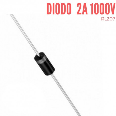 Diodo Rectificador RL207 2A-1000V