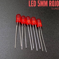 Led Difuso 5mm Rojo (5 Pcs)