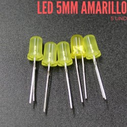 Led Difuso 5mm Amarillo (5 Pcs)